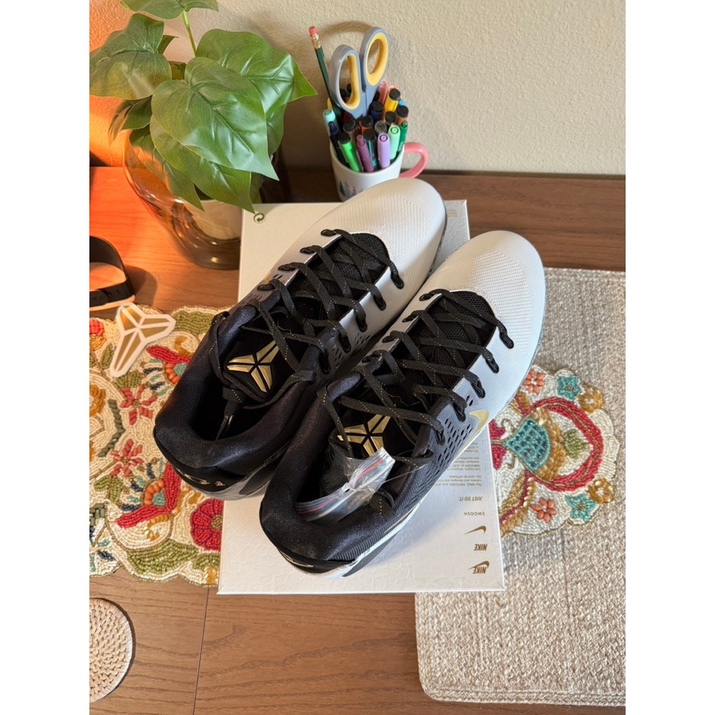 Size 16 – Nike Kobe 9 Elite EM Low Protro Mambacita Black Gold White FZ7333 002