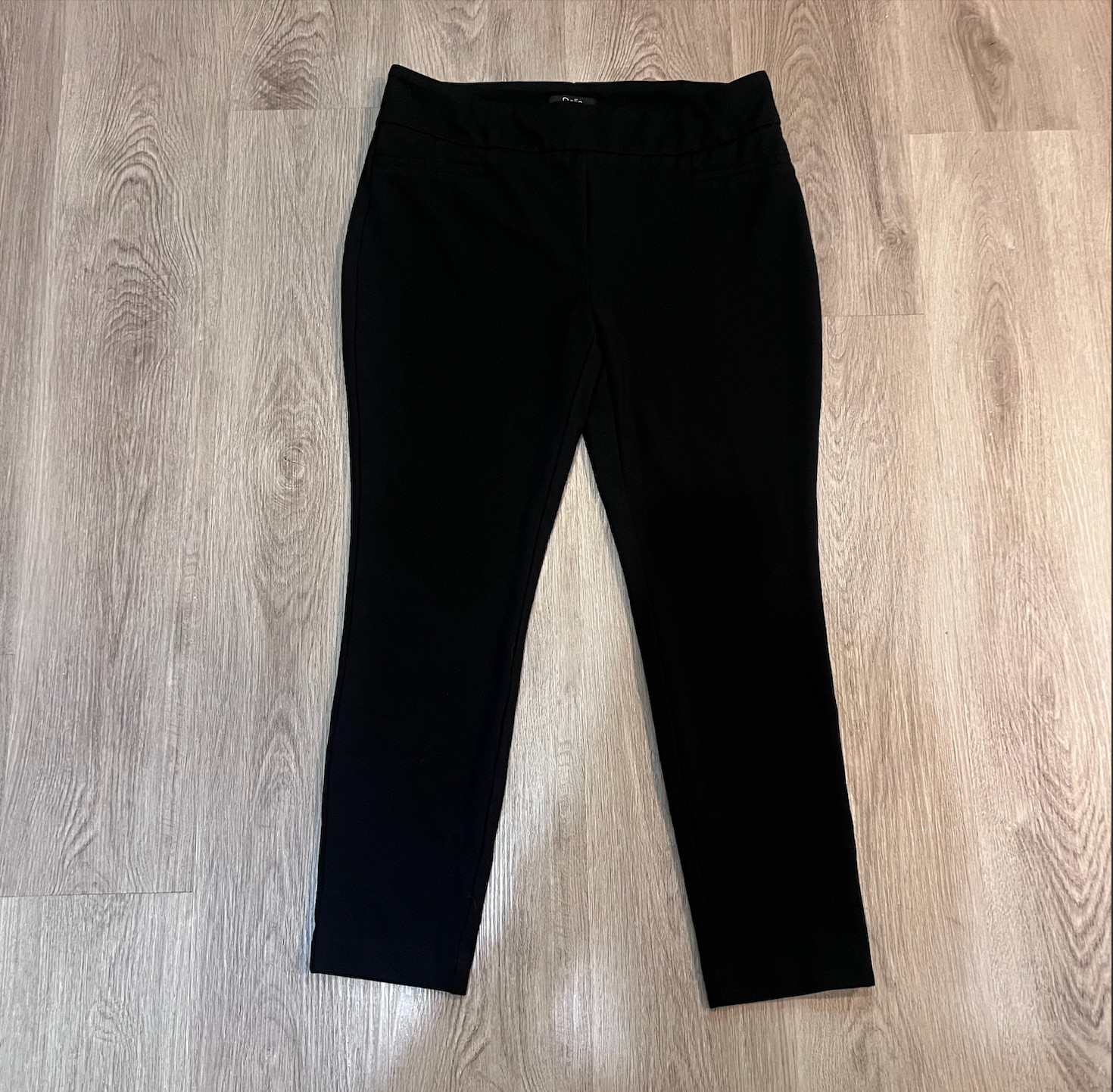 Dalia Black Stretch Ankle Dress Pants Size Large