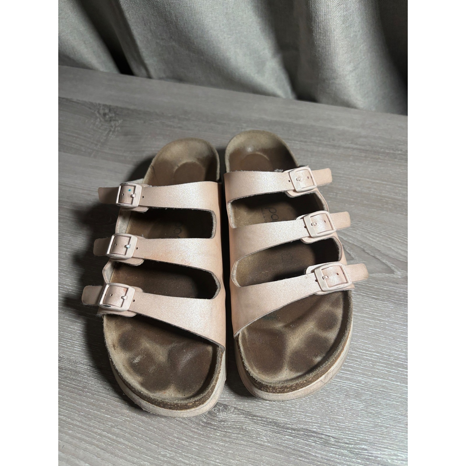 Papillio by Birkenstock Florida Platform Sandals Rose Pink Metallic 37 US 6-6.5