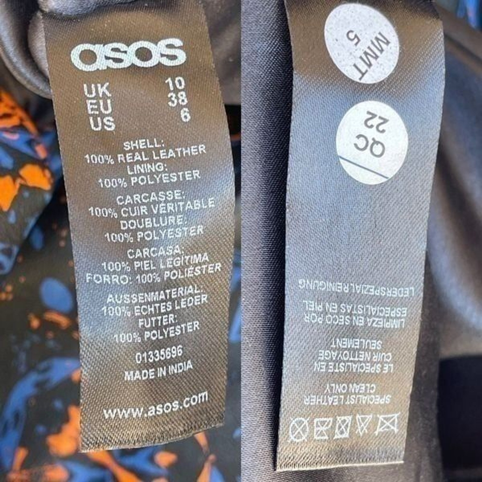 Markus Lupfer x ASOS leather skater dress size 6