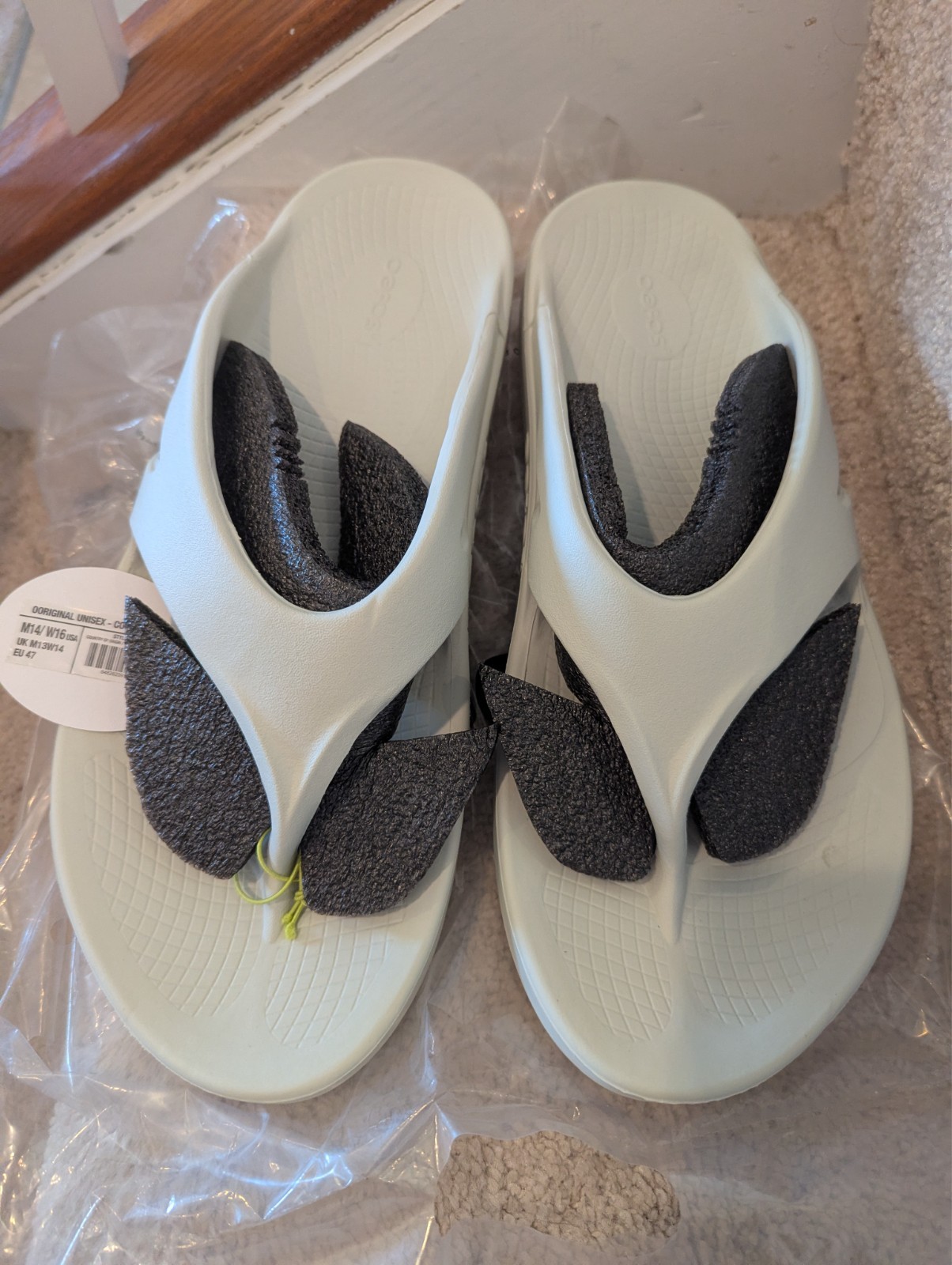 Oofos M14/W16 Cosmic Gray Slide Sandal