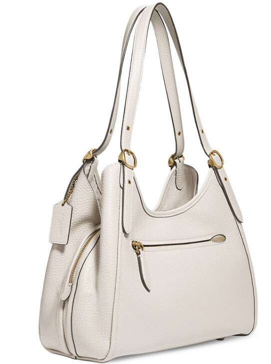 ❤️Coach Lori Brass/Chalk Mixed Leather Shoulder Bag
