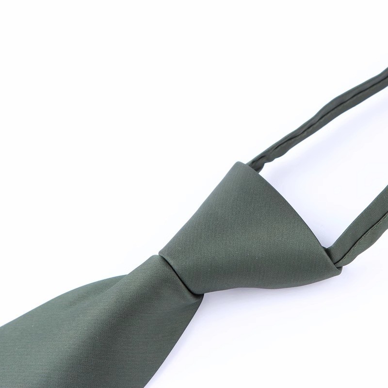 Pre-Tied Zipper Necktie Formal Uniform Business Wedding Tie Easy Wear