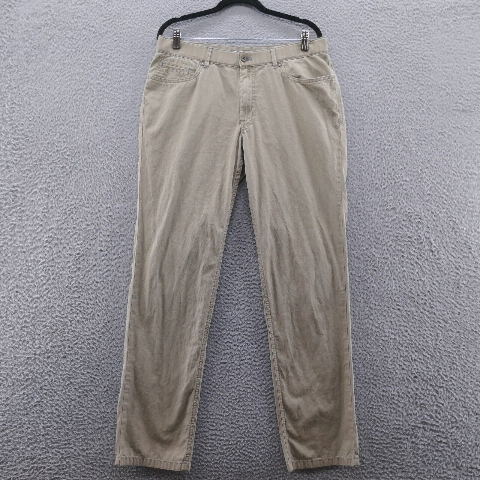 Hiltl Mens Straight Leg Chino Pants 34×31* Beige Mid Rise Flat Front Casual