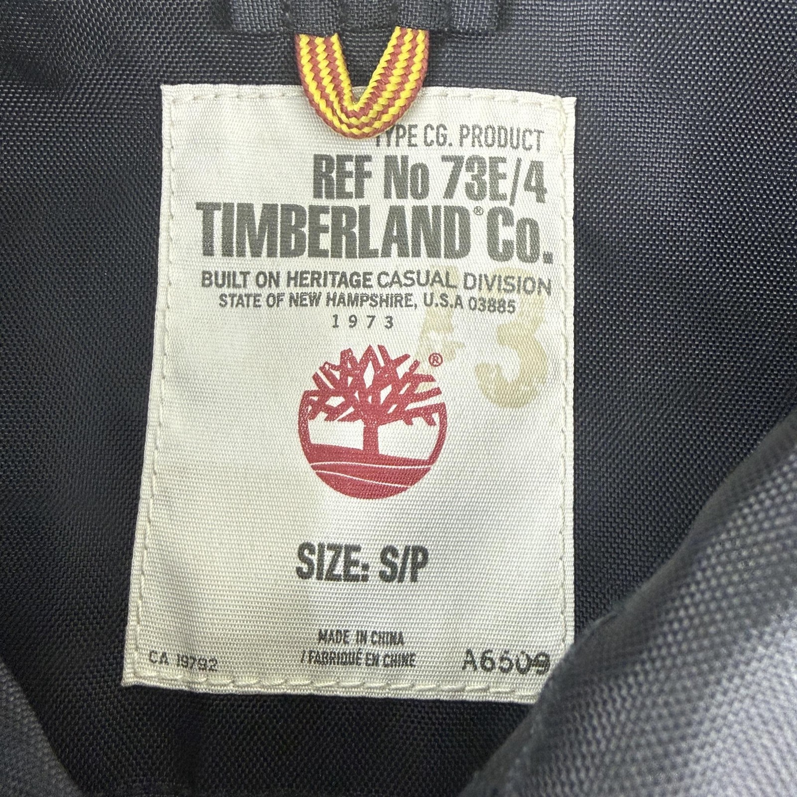 Timberland Jacket Mens Small Black Nylon Military Field Microfibre 74486 Outdoor