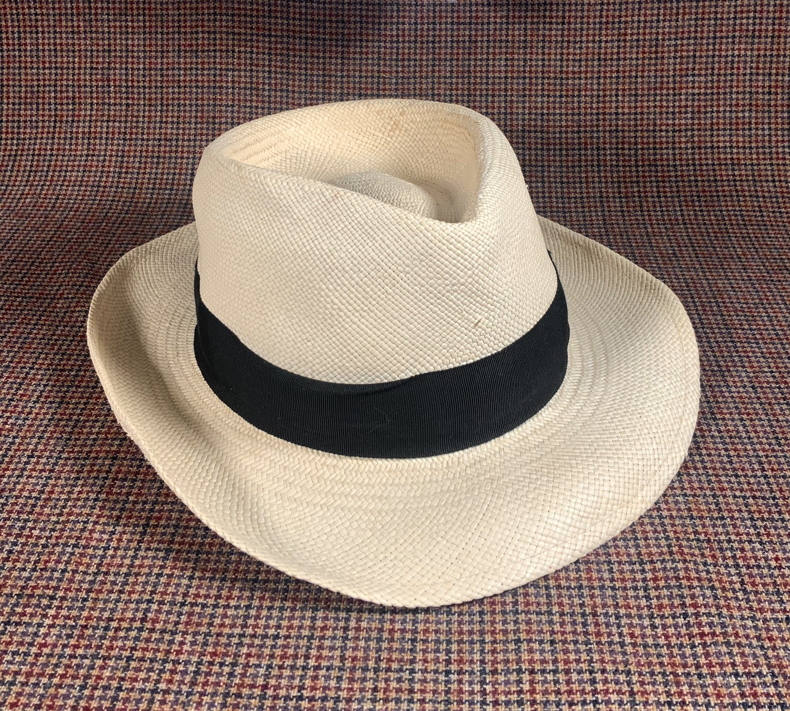 Goorin Bros Fedora Mens Large Ivory Straw Panama Hat San Francisco
