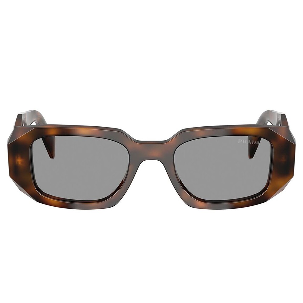 Prada PR 17WS 20D50Q Juniper Tortoise Plastic Rectangle Sunglasses Grey Lens