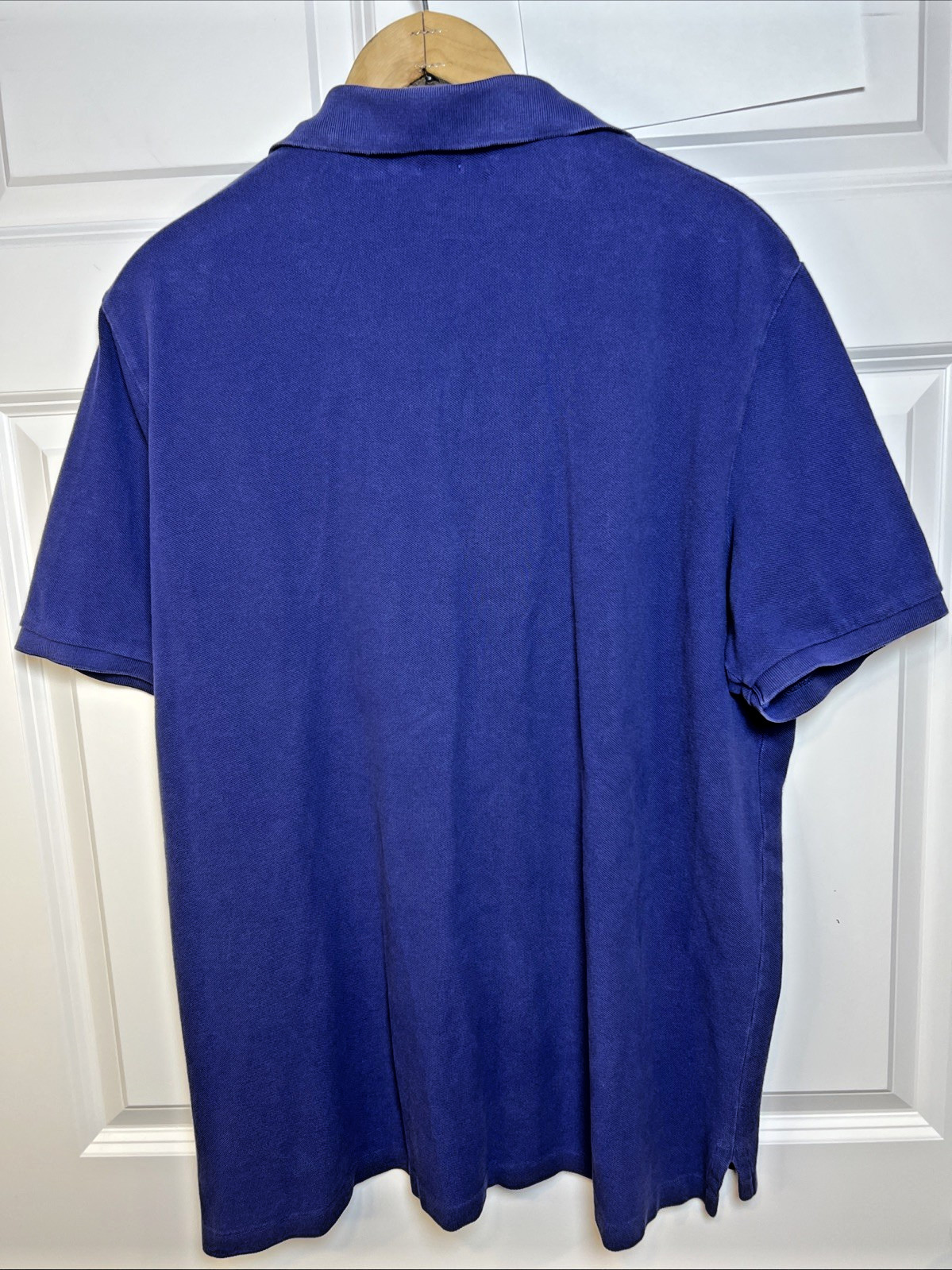Polo Ralph Lauren Open Placket Polo XL Royal Blue Classic Fit Cotton White Pony