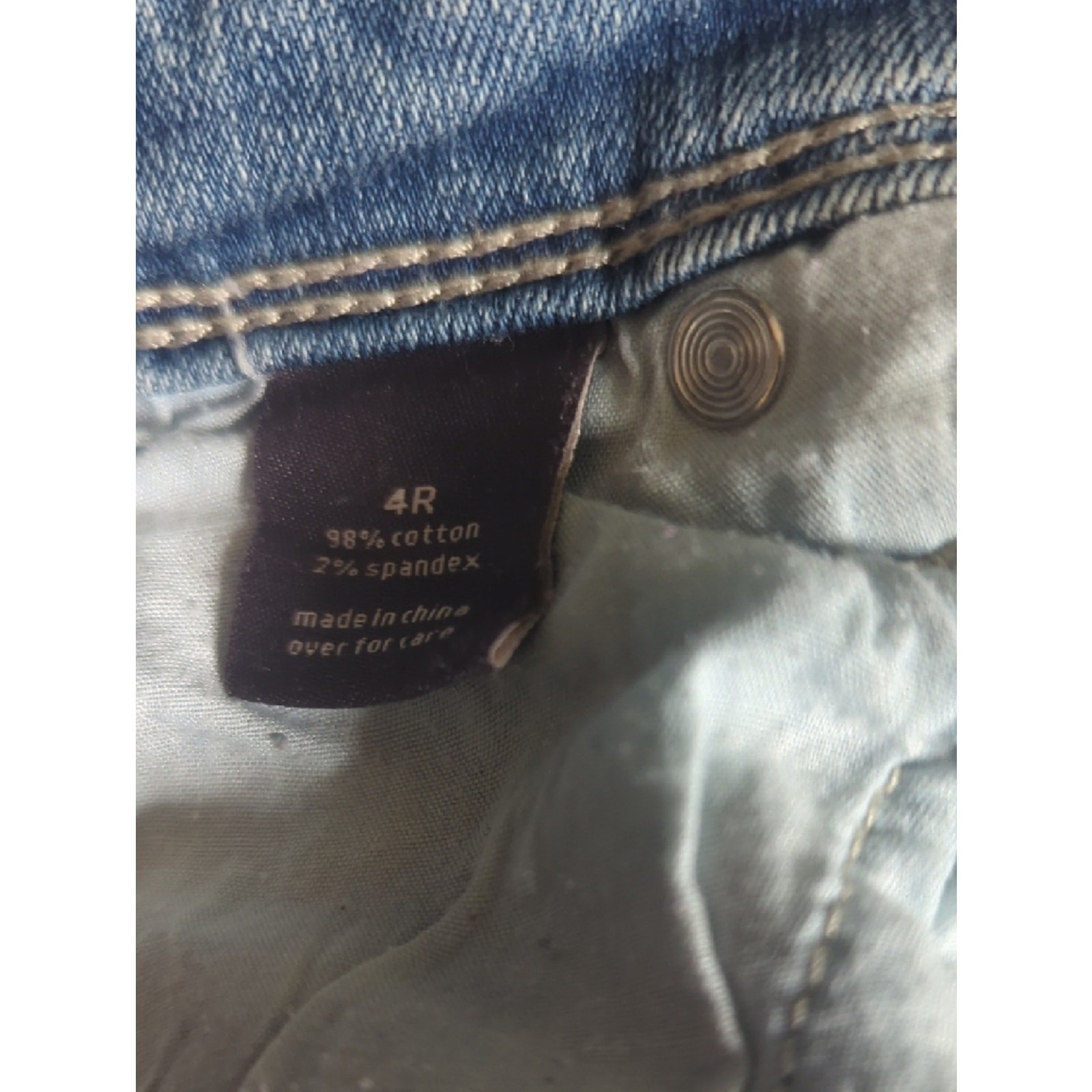 The Limited Light Wash Patchwork Straight Leg Jeans Distressed Denim