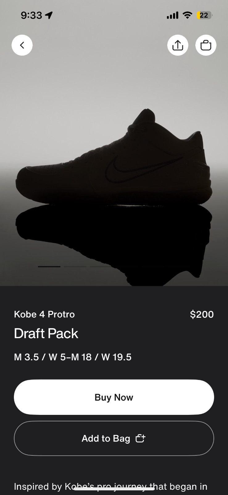 Nike Kobe 4 IV Draft Day Pack Size 10 SEALED 2026 IV6585-900 Ship Fast