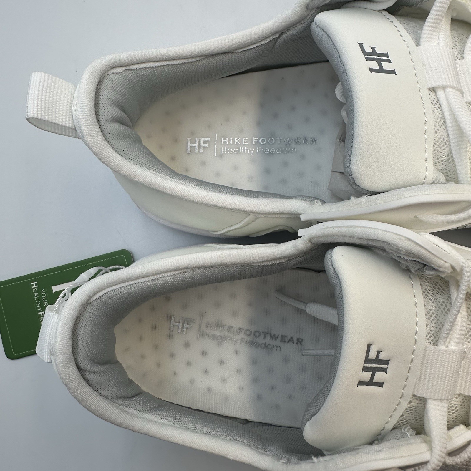 Hike Footwear HF Stride White Gray Sneaker EU 42 M 9-9.5 W 11-11.5 Ltwt Natural