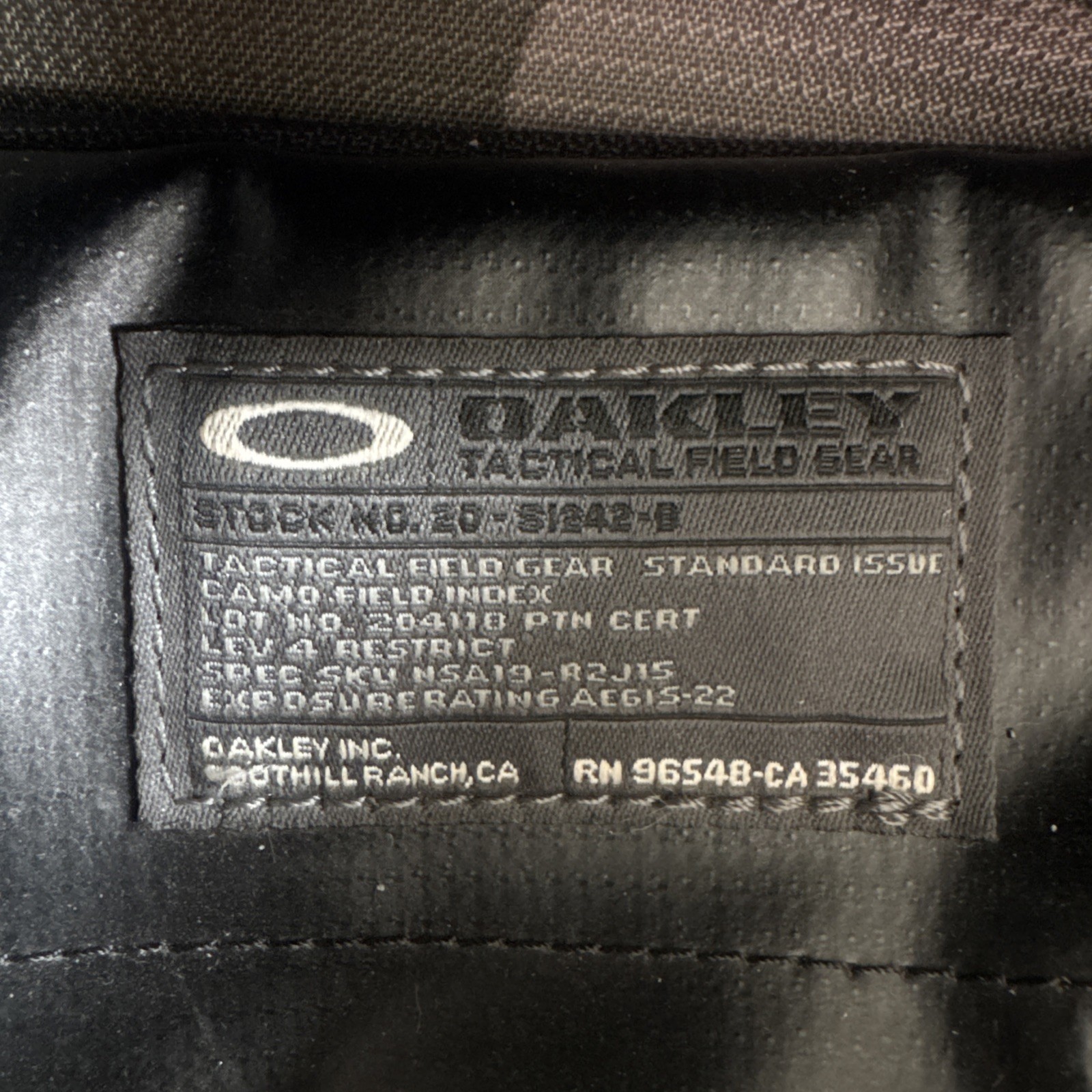 OAKLEY Kitchen Sink Backpack Camouflage Rare Used Travel Hiking Bag