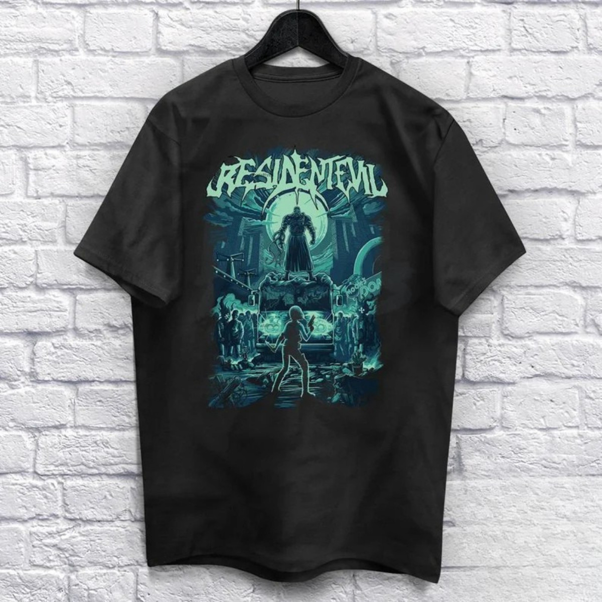 Heavy Metal City Zombies Shirt Horror Funny Metalhead Music Sci-Fi Unisex Tee