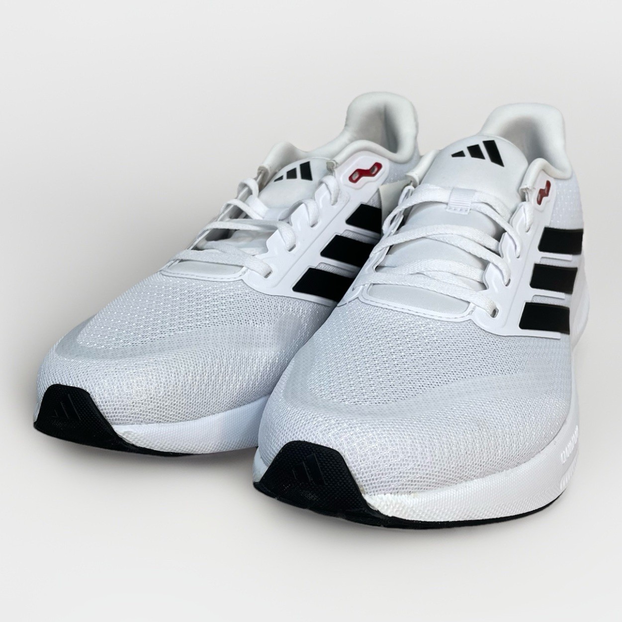 Adidas Runfalcon 5 Men’s Sz 8 White Black Red Scarlet Jog Walk Shoes IE8818 New