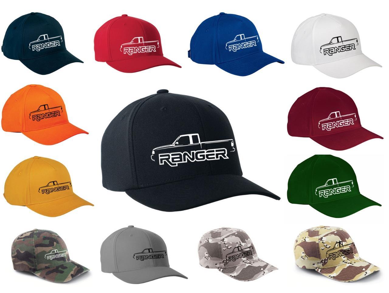 Ford Ranger Pickup Truck Classic Color Outline Design Hat Cap