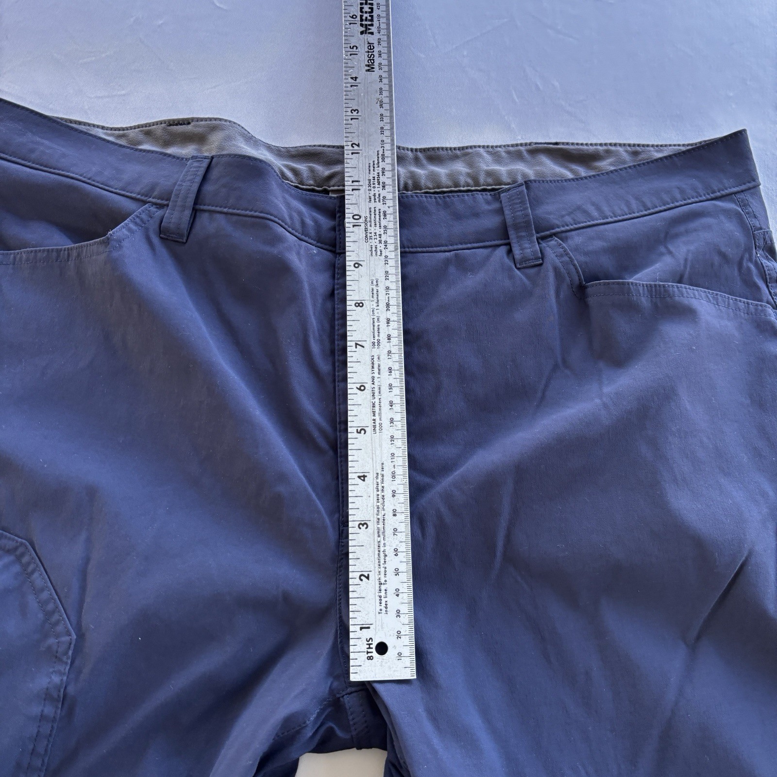 Eddie Bauer Mens Fleece Lined Tech Pants Blue Stretch W40 L32 Winter