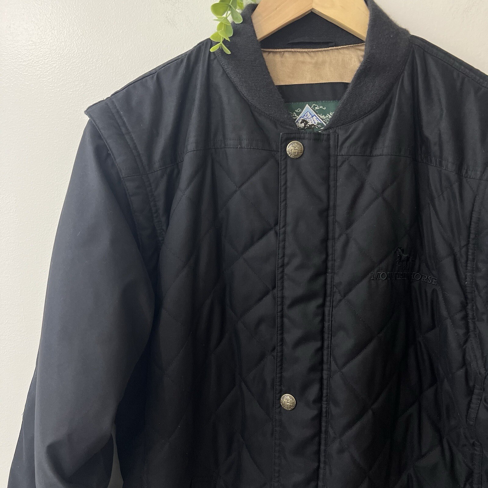 Mountain Horse Black Quilted Equestrian Convertible Jacket Vest Women’s Size M