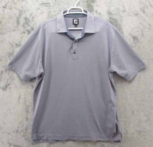 FootJoy Polo Shirt Mens XL Gray Geometric Golf Performance Moisture Wicking