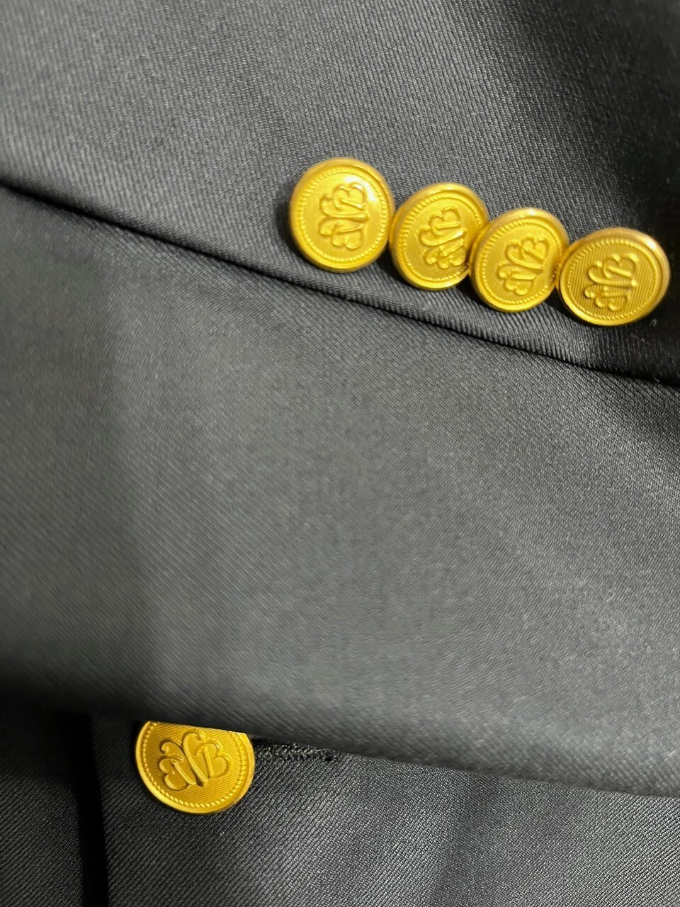 Brooks Brothers Wool super 120 Loro Piana gold buttons jacket Blazer Sz 43 VTG