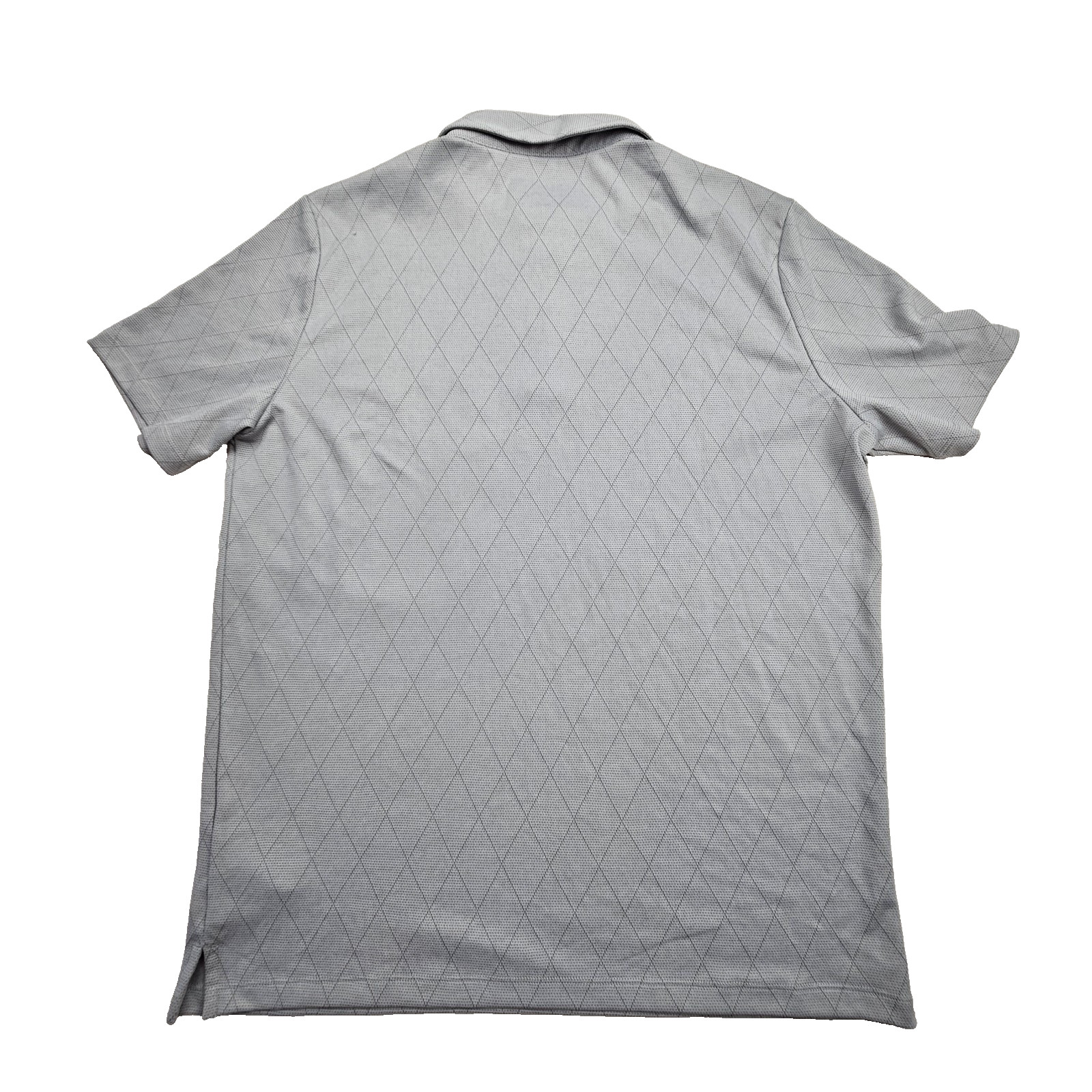 MODERN AMBITION Short Sleeve Gray Diamond Polo Shirt Mens Size Medium New