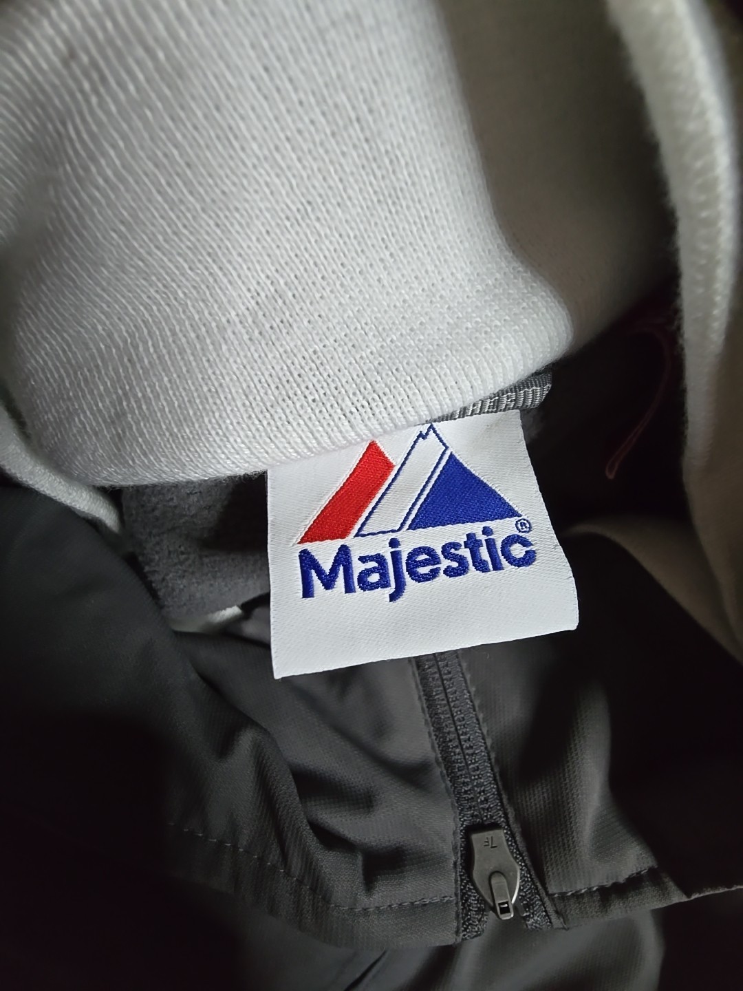BLANK Majestic Athletic Therma Base Premier Jacket Grey White XL