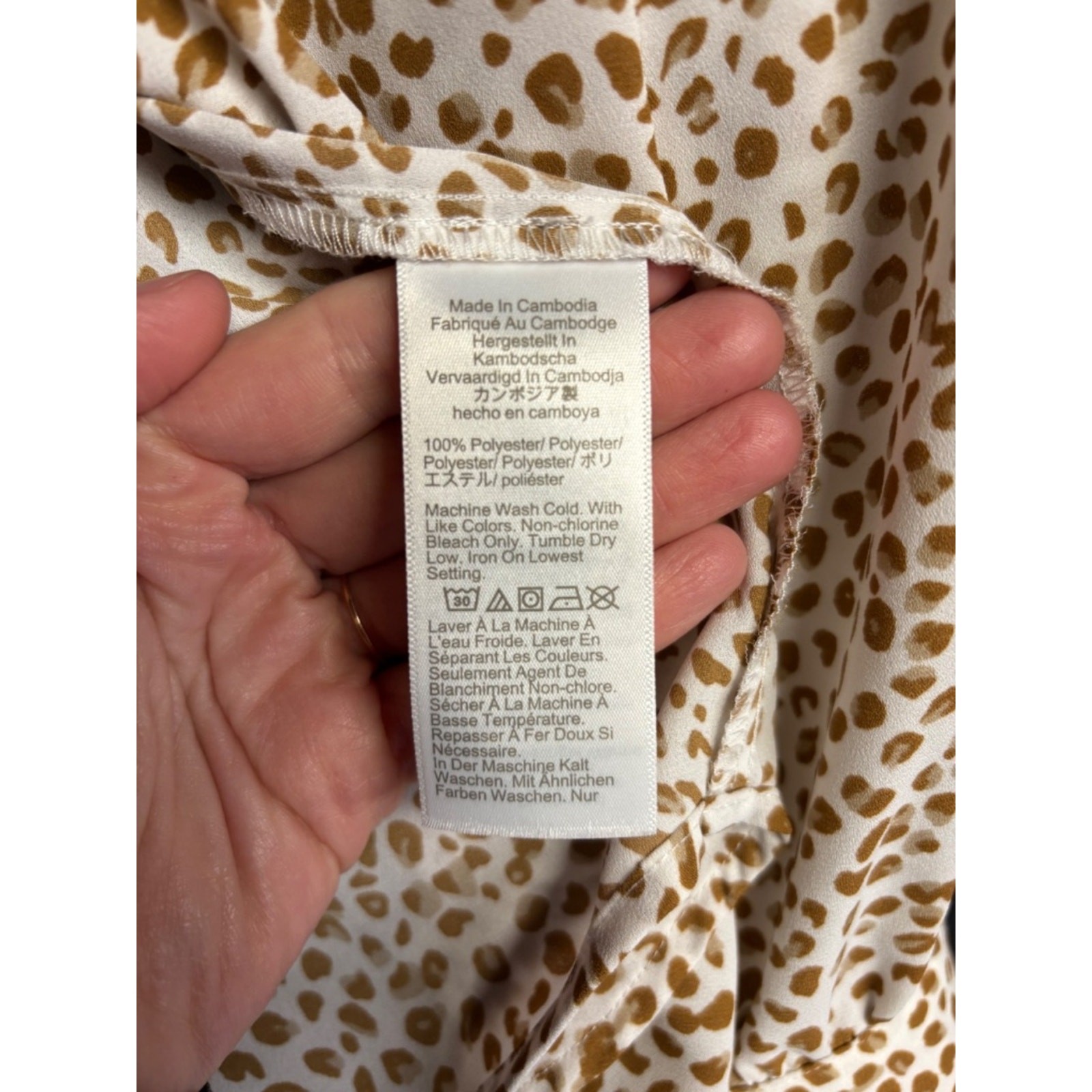 J.Crew Leopard Print Tie Neck Blouse Medium Bow Office Career Top