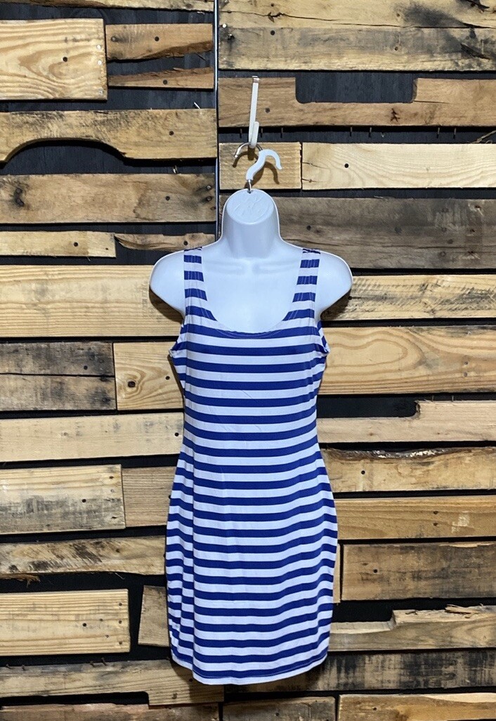 NWT Allegra K Women’s Deep U Neck Bar Swim Cover Up Dress Medium