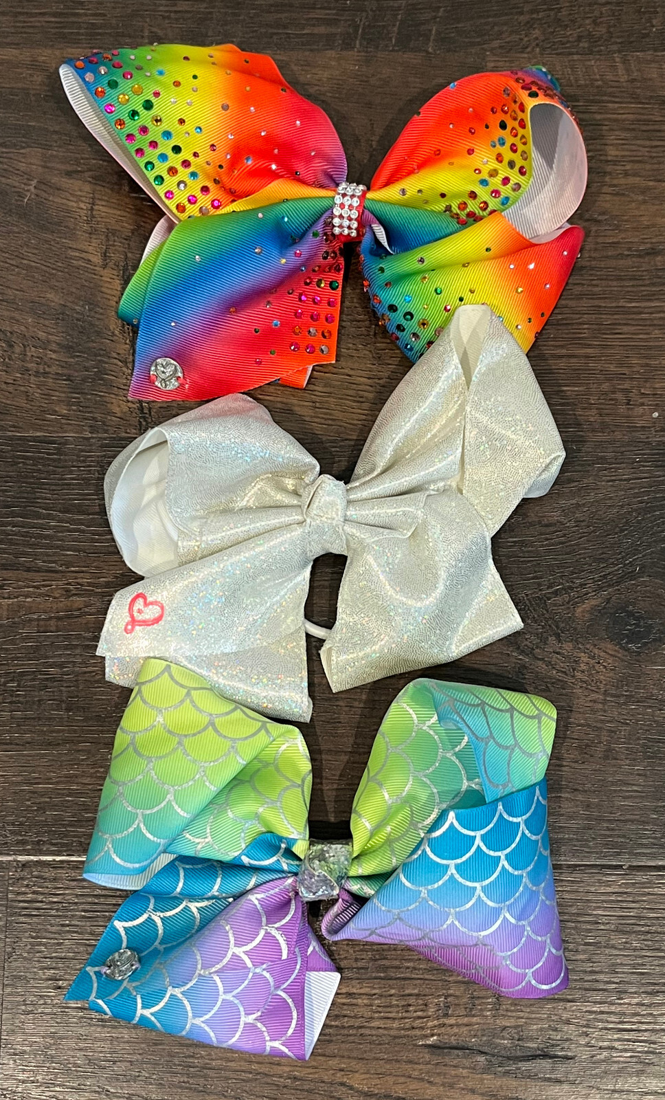 Jojo Siwa Nickelodeon Glitter Sparkle Large Bow Hair Accessories Clip Lot EUC