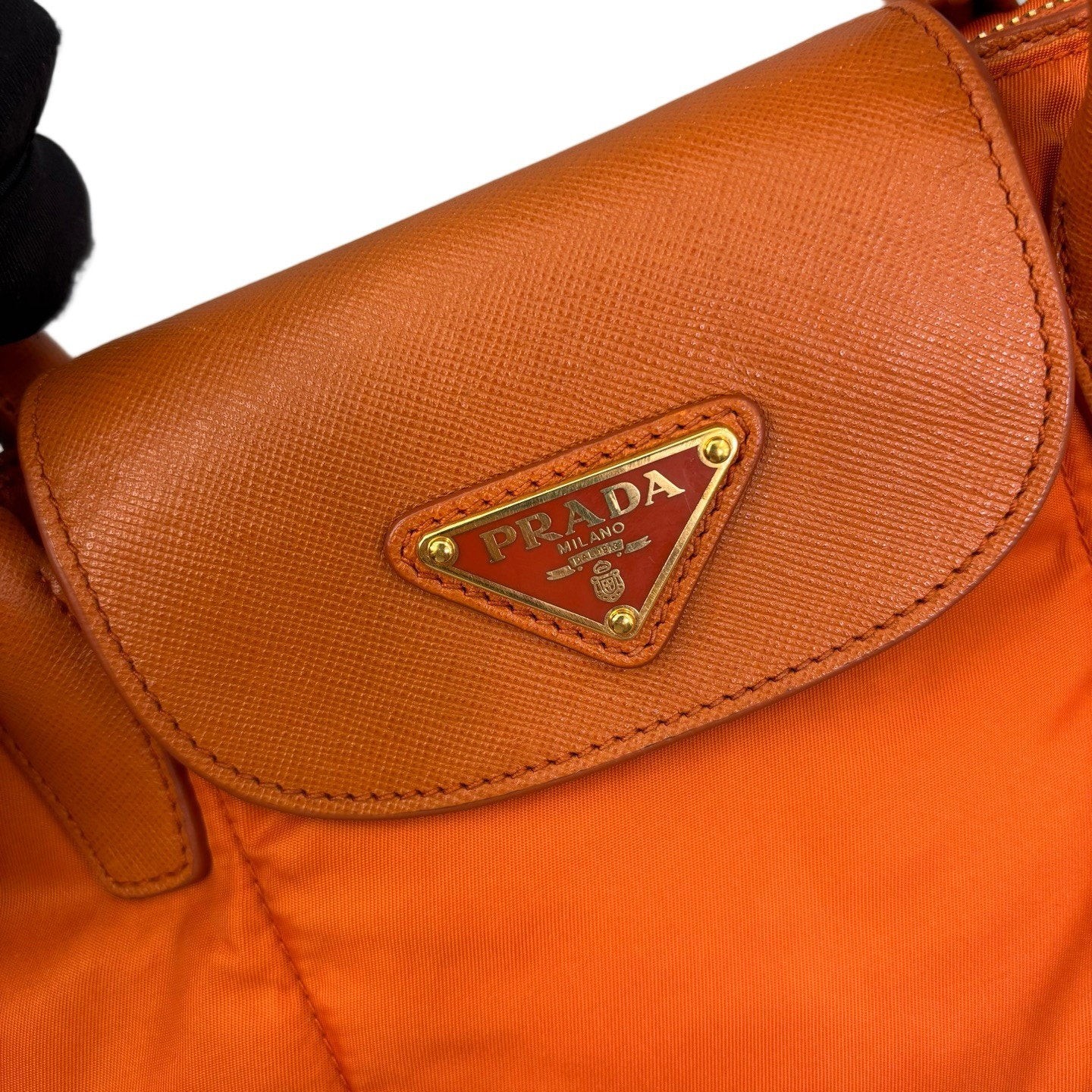 Prada Handbag Orange Tessuto Nylon (mx061126b7r)
