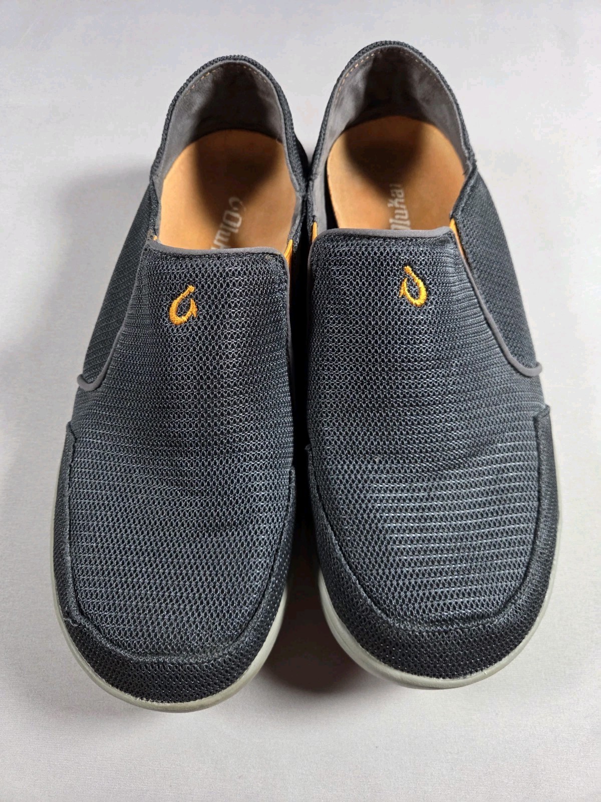OLUKAI Nohea Mesh Men’s Slip On Sneakers Lightweight Shoes Grey Size 7
