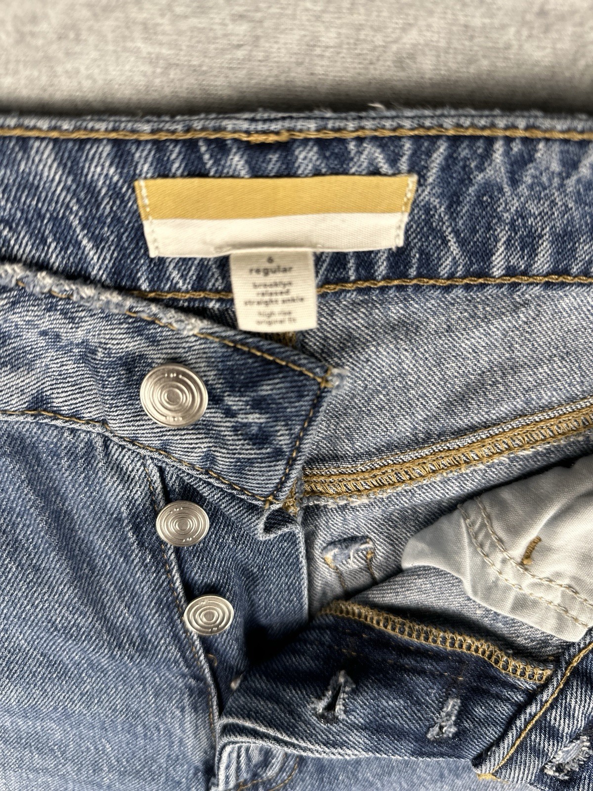 Maurices Womens Jeans Size 6 Regular Distressed Boyfriend Cuffed Medium Wash