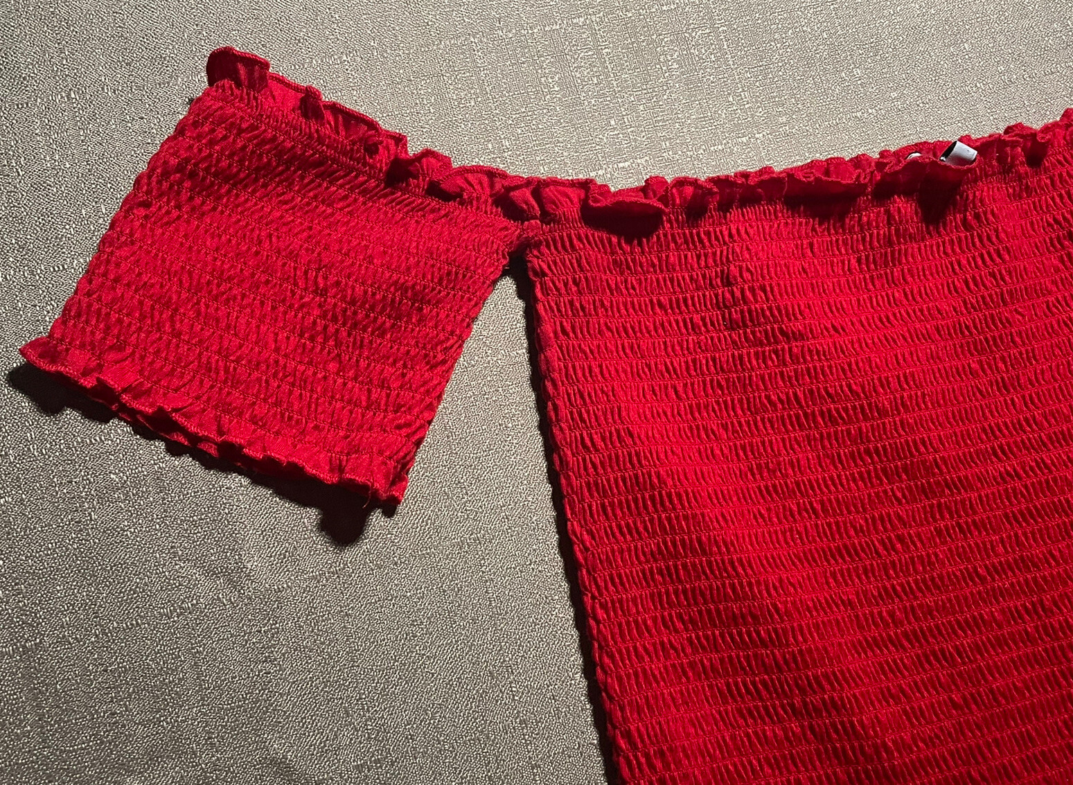 Crave Fame By Almost Famous Womens Large L Red Cropped Top Bandeau Set In Sleeve