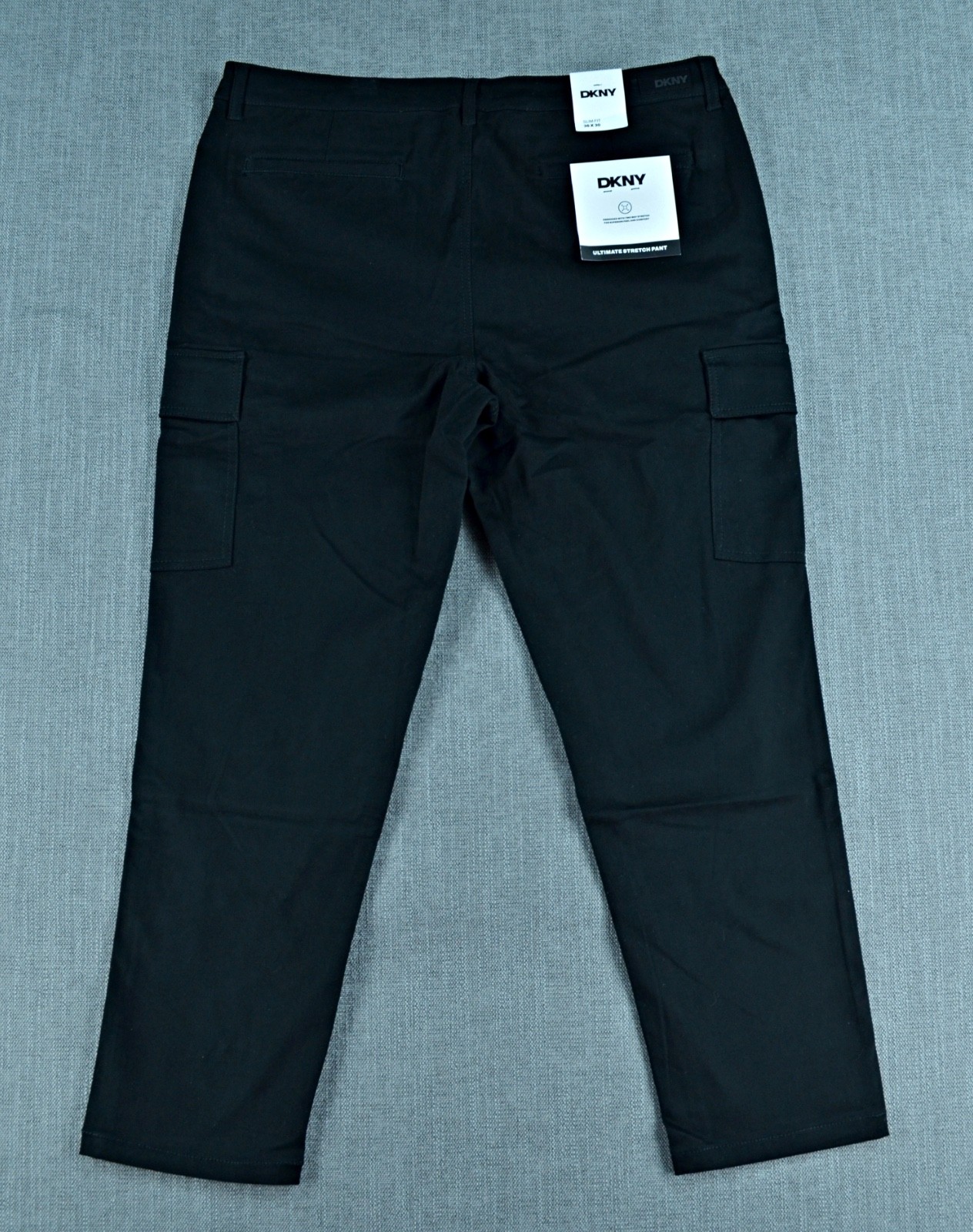 DKNY Pants Men’s 36×30 Black Stanton Slim Fit Ultimate Stretch Cargo Pants NWT