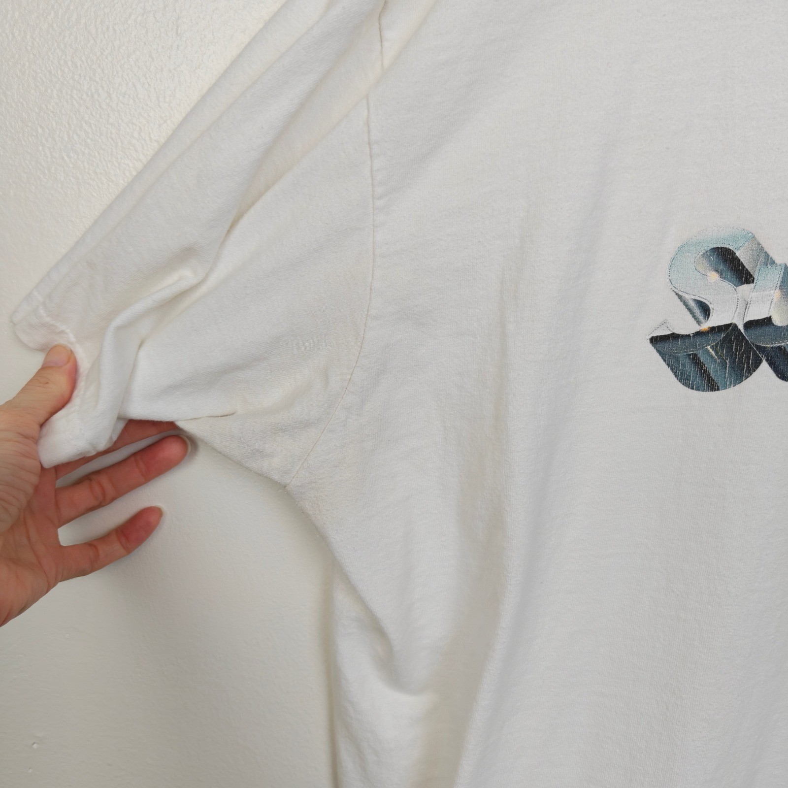 Supreme Mens Tee XL White Chrome Logo Graphic Short Sleeve Tee Streetwear Hype