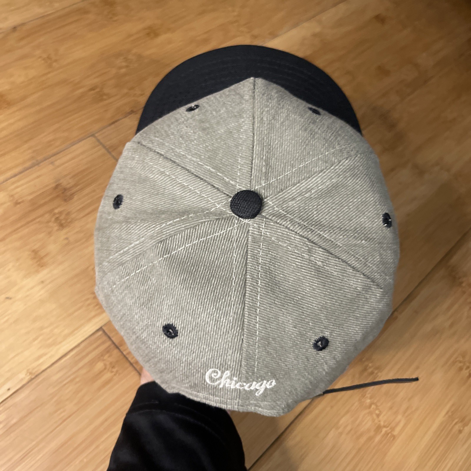NICE VTG Slazenger USA Mike Ditka’s Chicago Gray Black Structured Strapback Hat