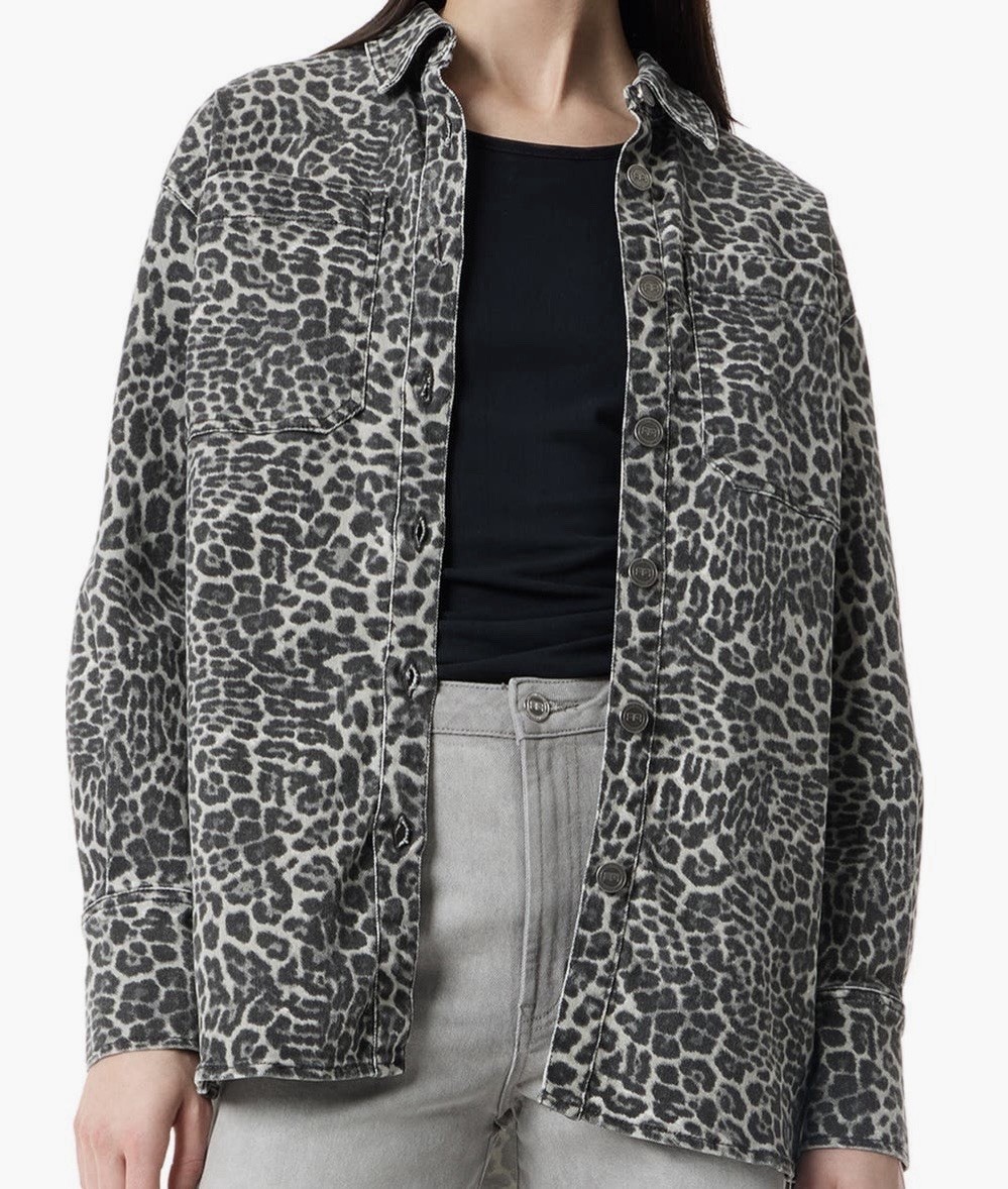ROBERT RODRIGUEZ ‘SIMONE‘ OVERSIZED BUTTON DOWN SHIRT, LEOPARD, SIZE S, NWT