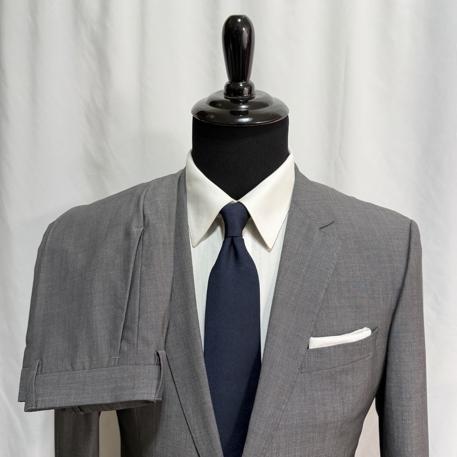 Hugo Boss Huge2/Genius1 Suit Men’s 40S Pants 31×28 Wool Cotton Blend Career Work