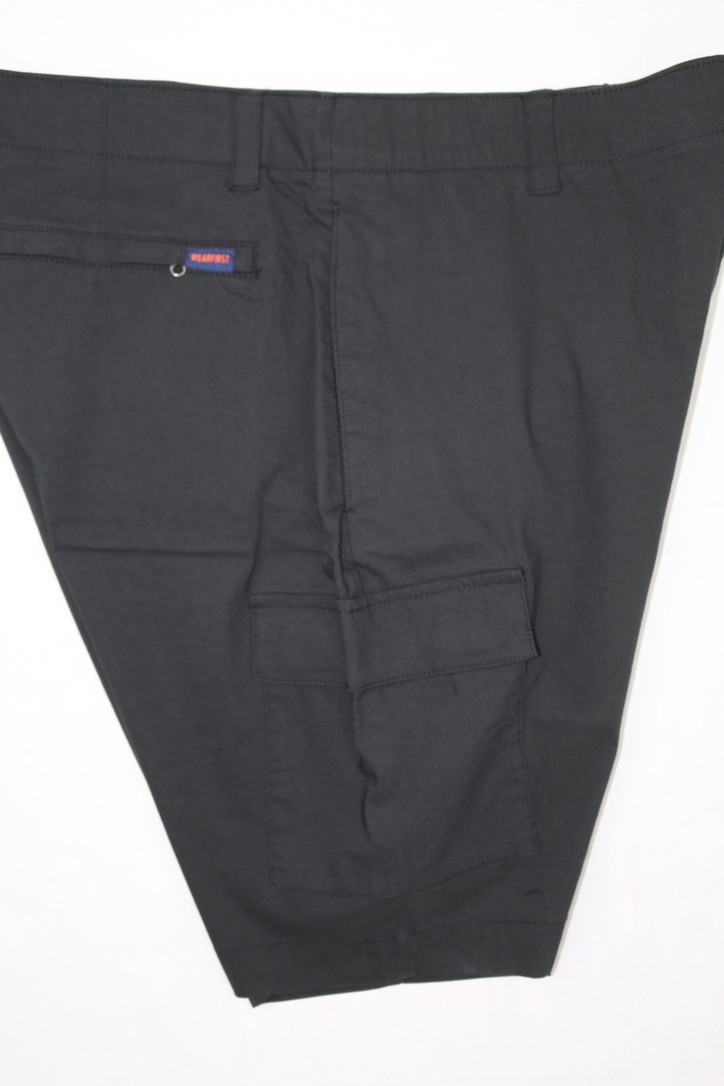 Wearfirst Mens Cargo Short Black Sz 2XL 9in Inseam Stretch Soft Touch Comfort