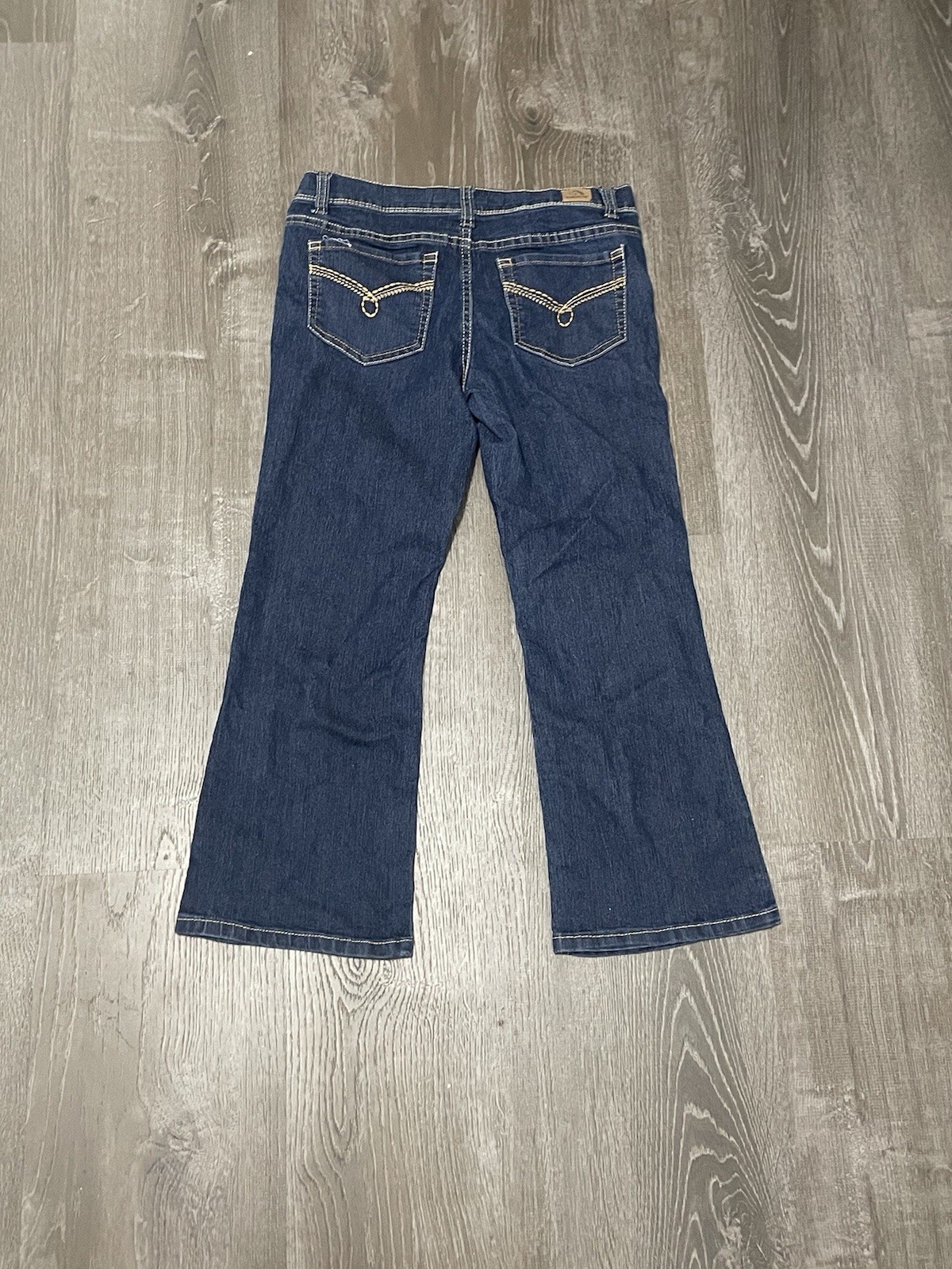 Jordache Bootcut Jeans Womens 12.5 Plus Y2K Embroidered Back Pockets Blue Jeans