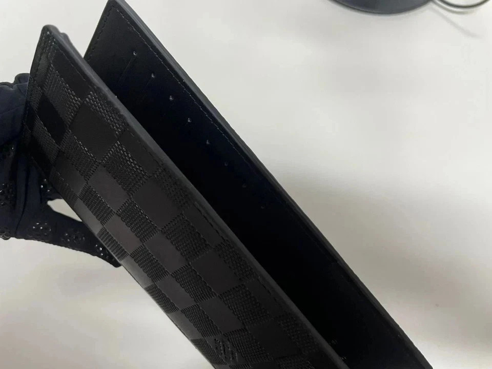 Louis Vuitton Damier Infini Porte feiulle Brazza Long Wallet Black