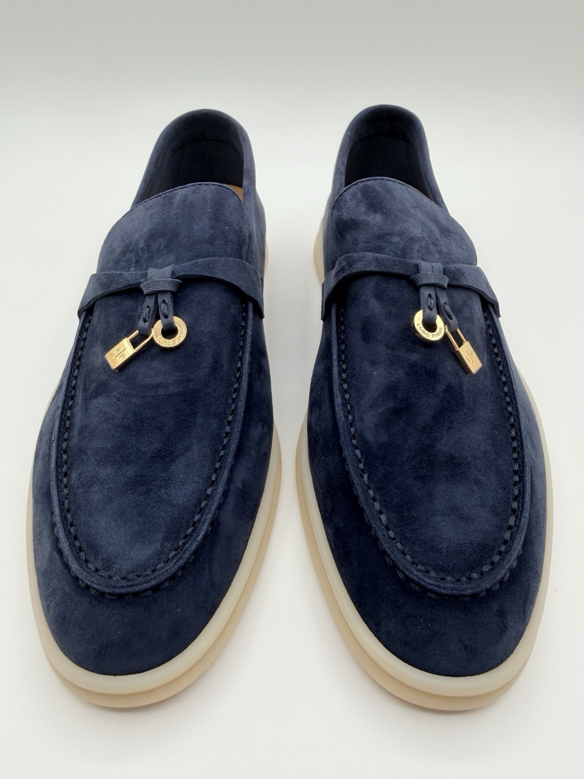 Loro Piana Summer Charm Walk Loafer Women’s EU 37 Midnight Blue Yacht Shoes