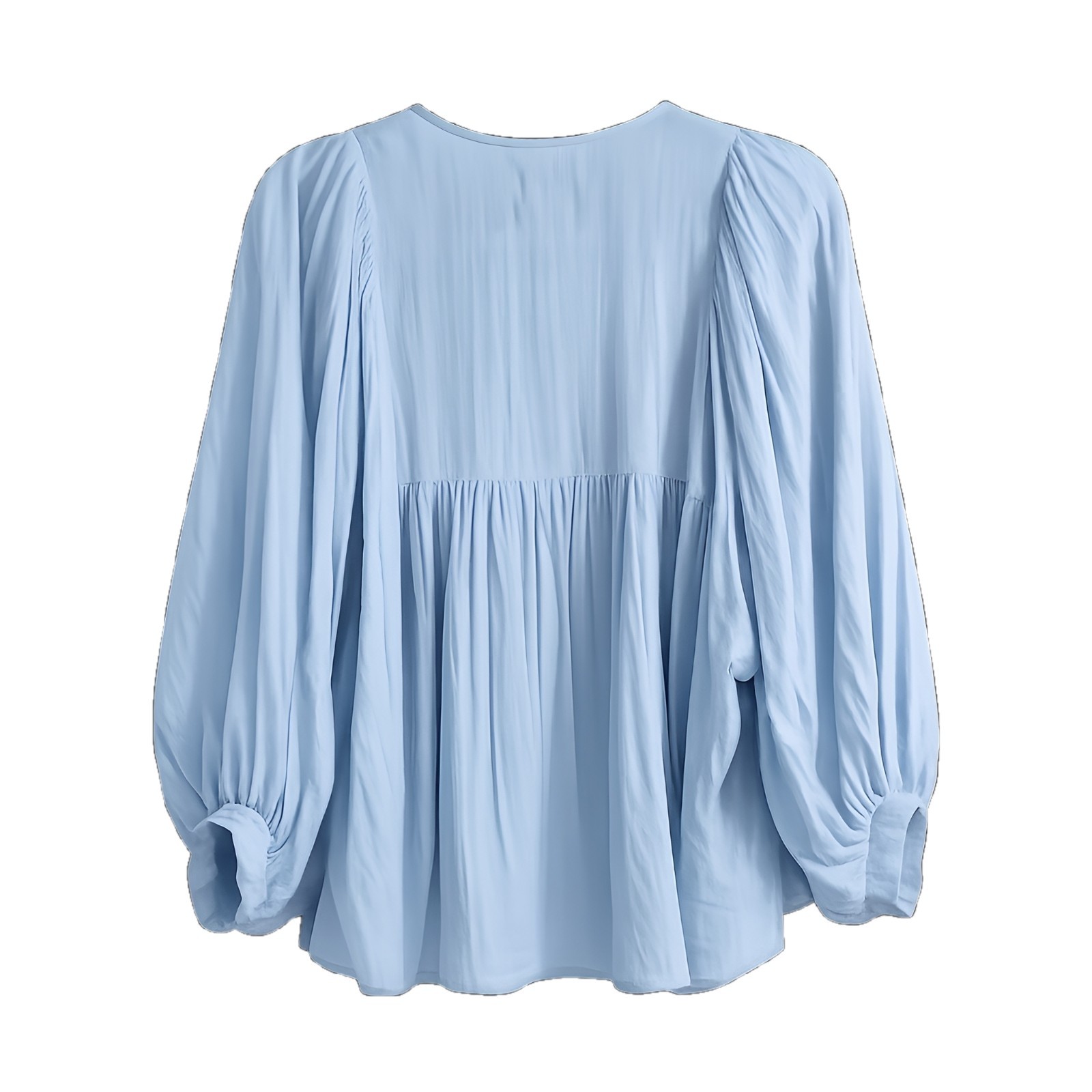 Mille Charlie Top In Riviera Double Gauze 100% Cotton Tassels Balloon Sleeve S