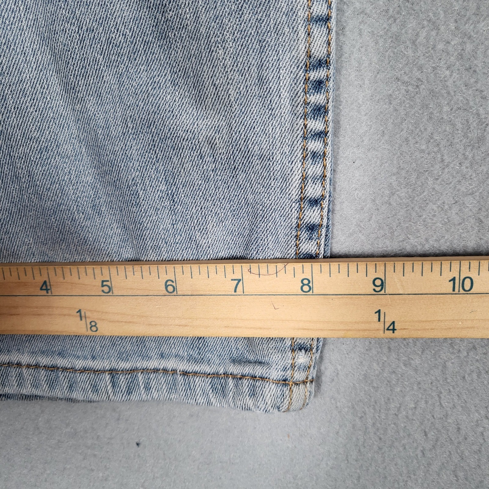 Levi’s 505 Regular Fit Jeans Men’s 36×29 Light Wash Denim Distressed Casual