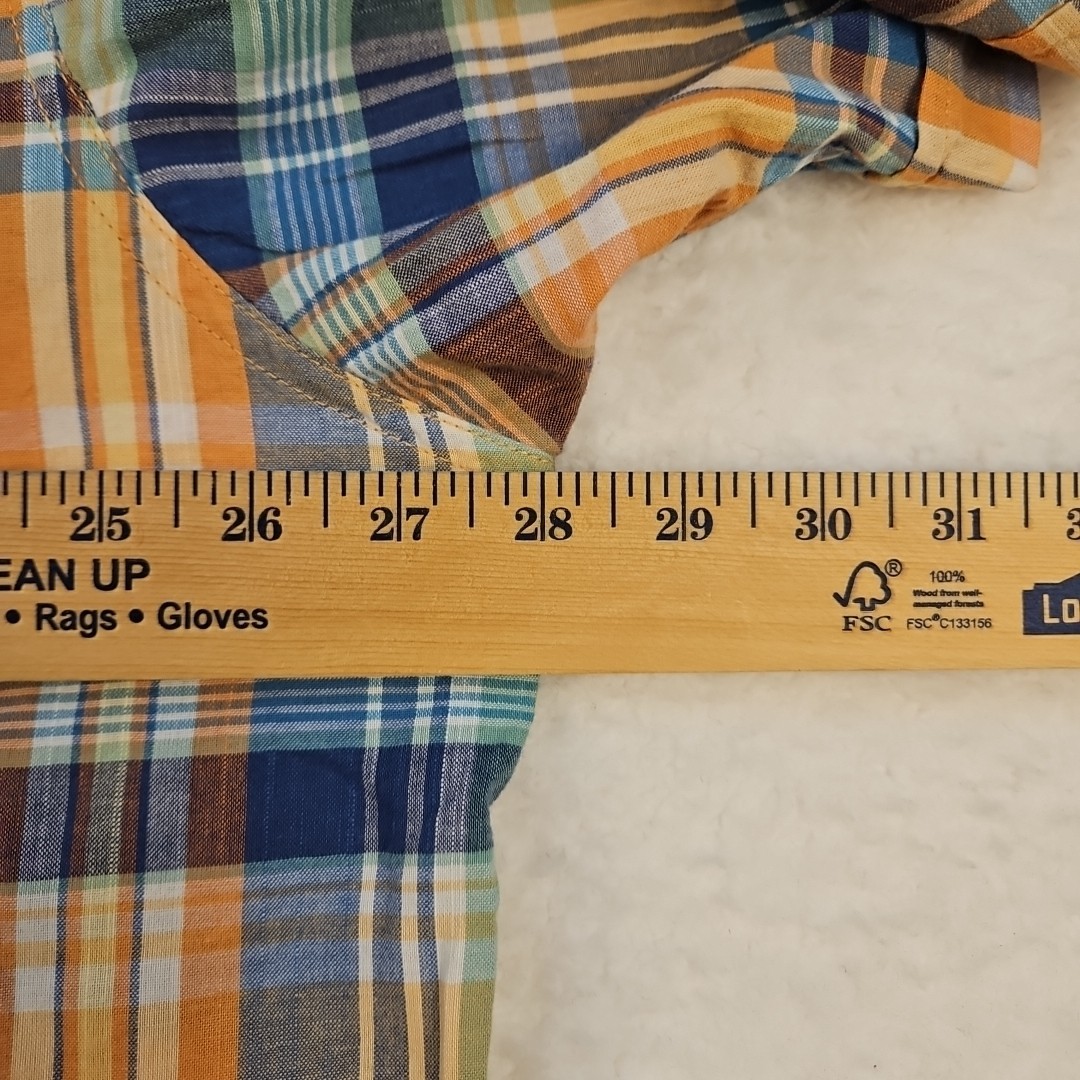 IZOD Saltwater Men’s Short Sleeve Button Down Shirt Size 2XL Orange Multicolor
