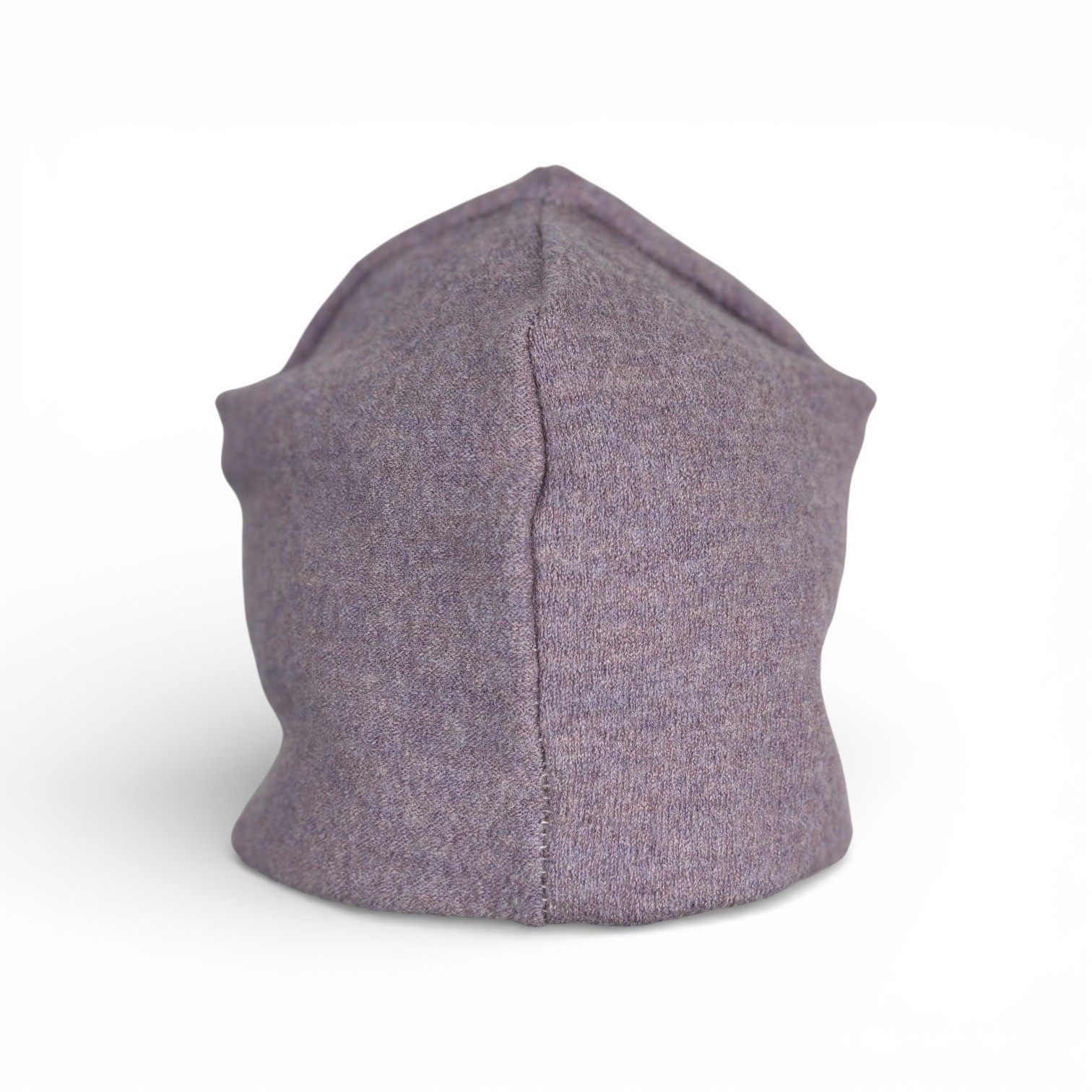 Upcycled Merino Wool Beanie Hat 2 Pack Floral Print Solid Lavender | Medium