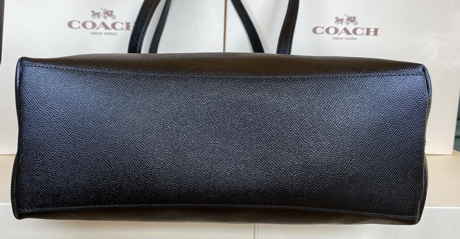 Coach F79608 Gallery Tote In Black Crossgrain Leather