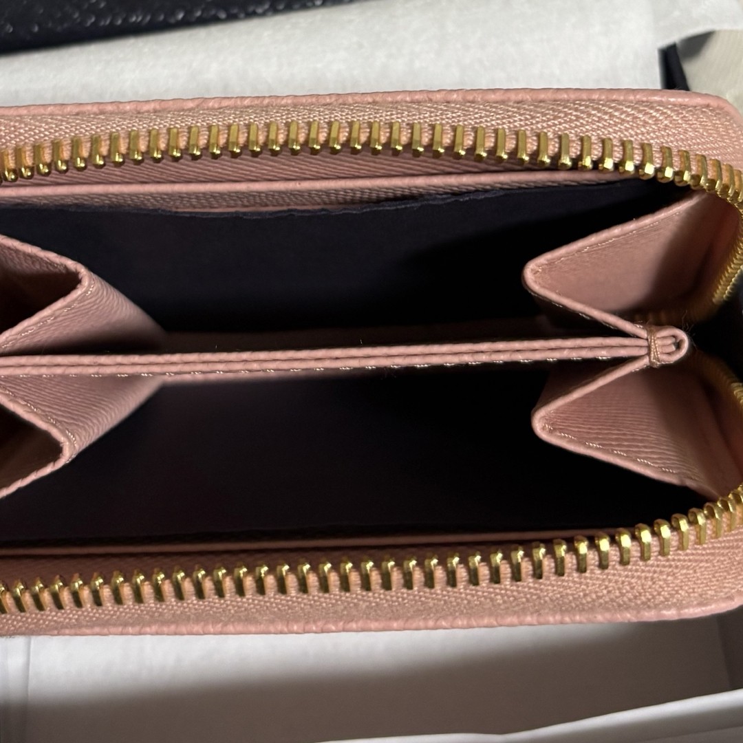 PRADA Saffiano Coin Case ORCHIDEA
