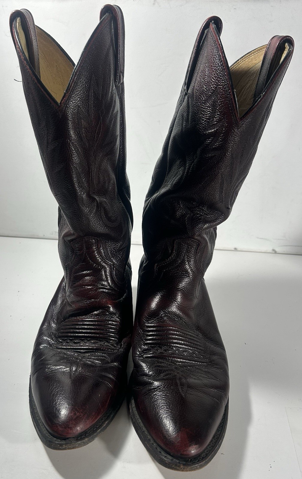 Dan Post 16773 Vintage Black Cherry Western Cowboy Boots Mens Size 8.5EW