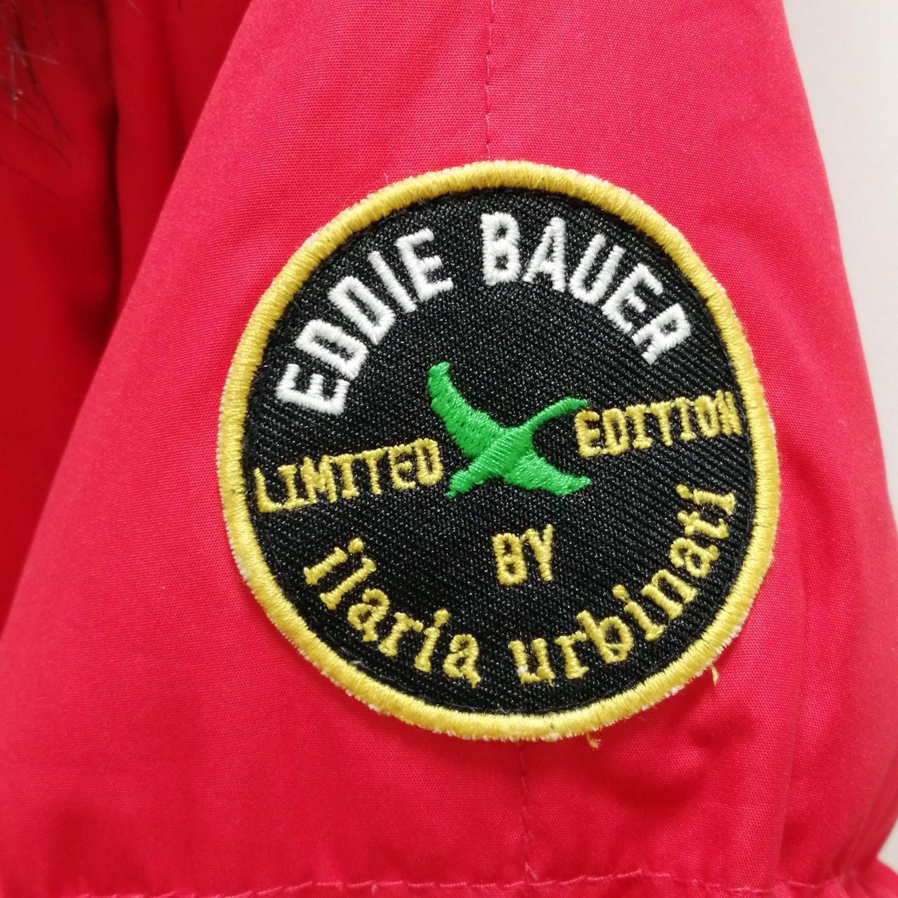 EDDIE BAUER Boa Hooded Down Jacket Red PL Immaculate Used