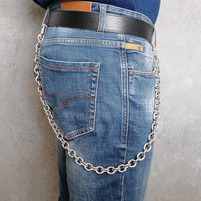 Large Link Biker Trucker Punk Keychain Wallet Large Thick Chain 18–30inch Long
